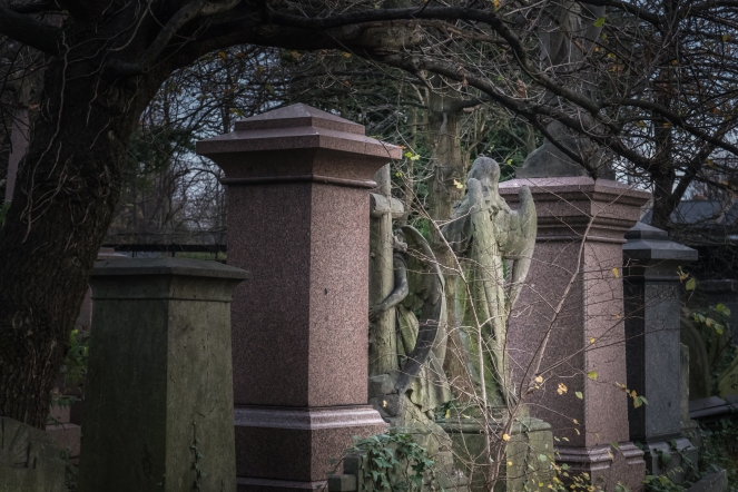 Angels in Abney Park Cemetery 12/19/2015