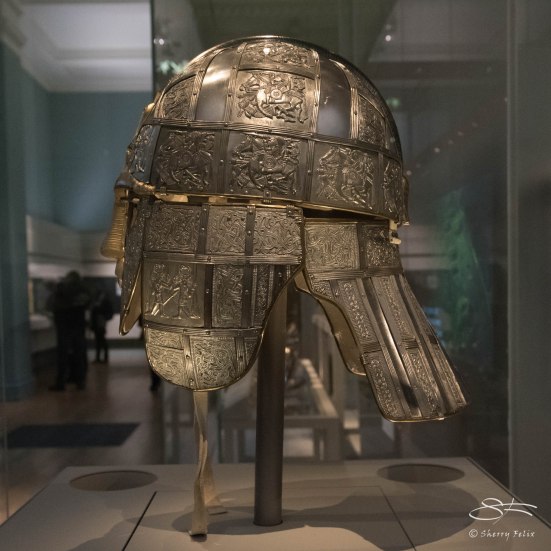 Celtic designs on helmet, British Museum 1/6/2016