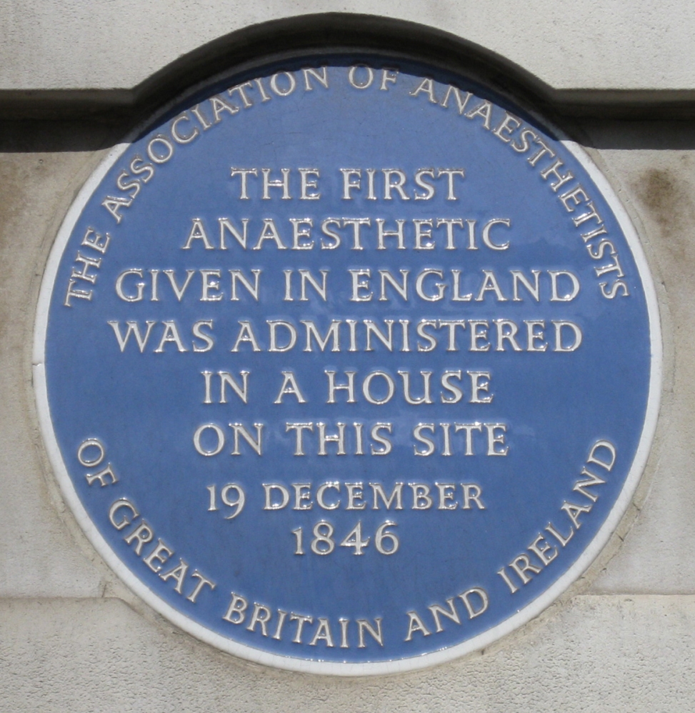 First Anaesthetic plaque, Bonham Carter House